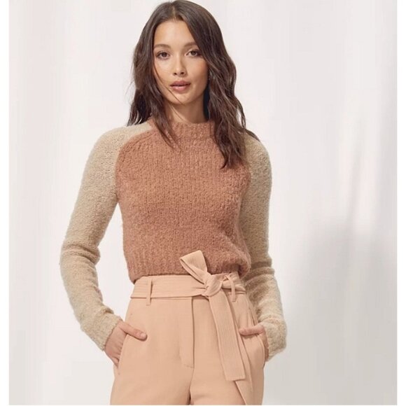 Wilfred Sweaters - NWOT Aritzia Wilfred Free Meridian Alpaca Merino Wool Blend Raglan Colorblock Sw